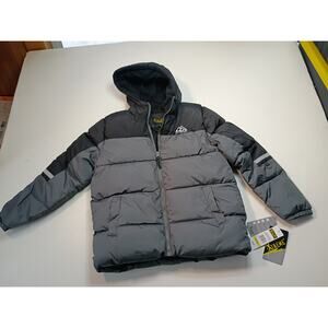 iXtreme Big Boys' Puffer Jacket - Black & Gray - Size 10-12